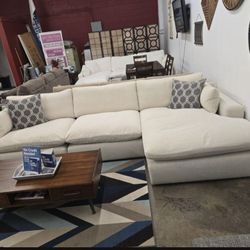 Super SOFT Feather Cloud 140" Sectional Sofa Couch