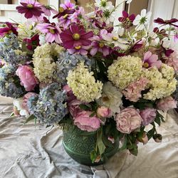 Huge Artificial Floral arrangements w/ Vase
