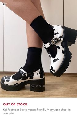 Koi Foot Wear Vegan Friendly Cow Print
