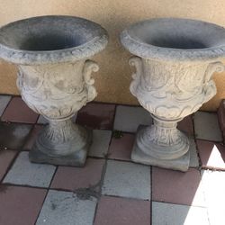 New Flower Pots Made Out Of Cement Beautiful Yard Decoration 