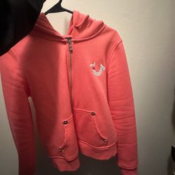 True Religion Pink Cropped Hoodie 