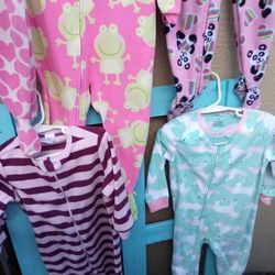 Girl warmer onesies size 2 $6 each