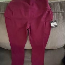 Eddie Bauer leggings with/side pockets NEW