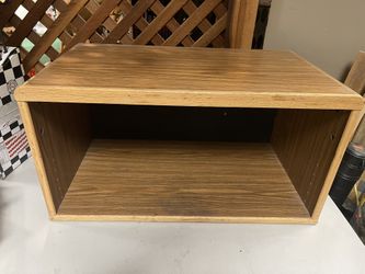 Wooden Container Shelf (approx 28.5” X 16” X 15”)