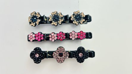 Braided Hair Clips for Women, Sparkling Crystal Stone Easily Braided Hair Clips Hair Accessories Clips #0004