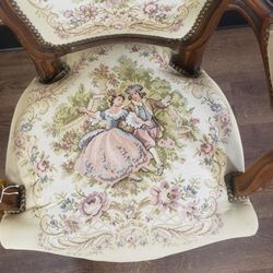 20th Century Chateau D'Ax Louis XV Tapestry Armchair