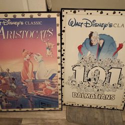 Walt Disney's Classic framed original film posters for The Aristocrats & 101 Dalmatians