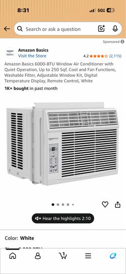 Room AC. 5000 BTU