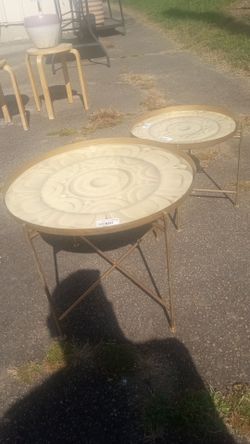 New marble print design end tables