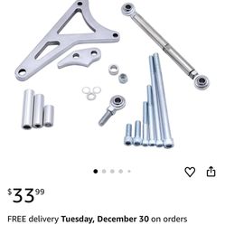 1 Set SHLPDFM Chrome Polished Aluminum Alternator Bracket Fits for Ford 5.8L 351W 1982-1992