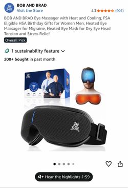 BOB AND BRAD Eye Massager with heat! It has cooling too with a gel mask.