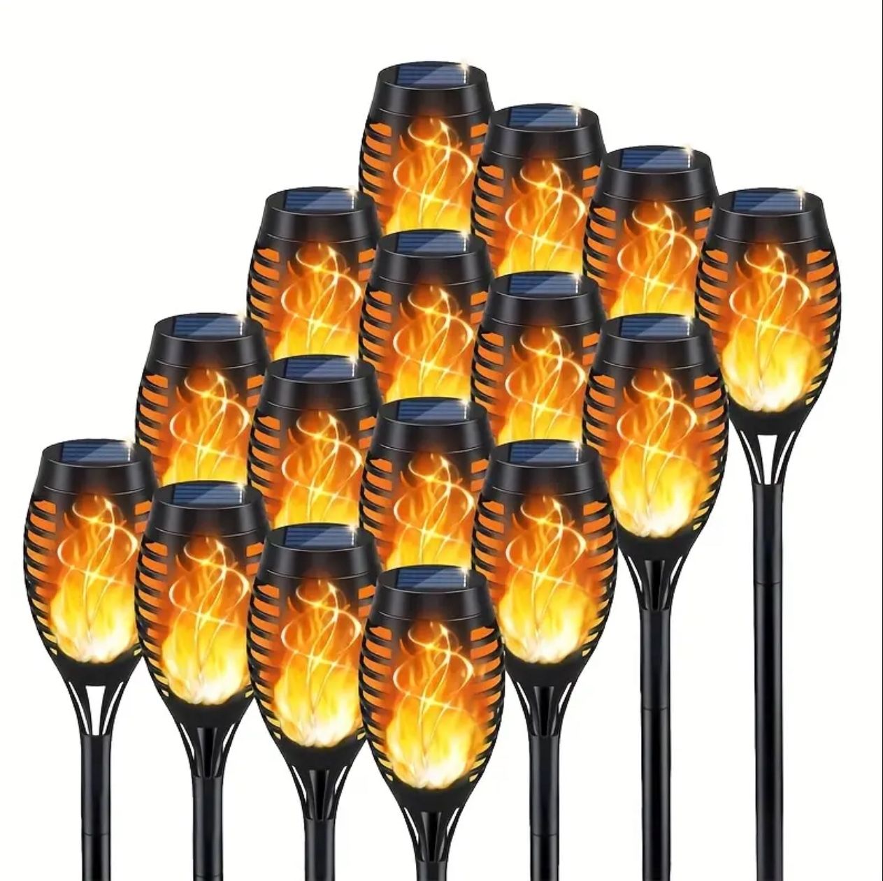 16 pack Solar Torch Lights, Solar Lamp Outdoor Flashing Flame Lamp