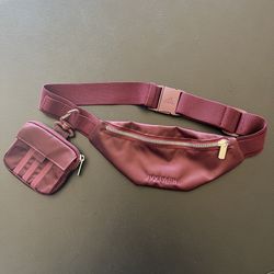 Burgundy Ivy Park Fanny Pack With Matching Wallet