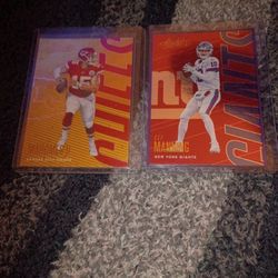 Patrick Maholmes II, and Eli Manning Panini Absolute Football 2018 Cards