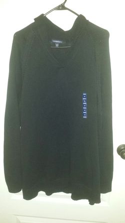 Ladies Land's End navy blue cotton sweater, 3X, New!