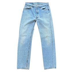Vintage 90s Levi’s 501 Jeans Light Wash Made In USA Size 32x32