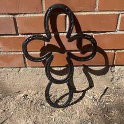 Upcycled Horseshoe Cross Art