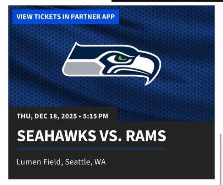 Seattle Seahawks Vs Los Angeles Rams Game