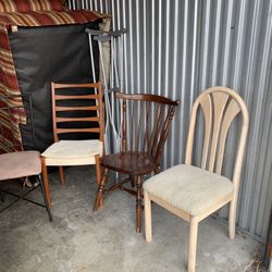 Chairs $5 each 🎁🎈🎈Some Are Set Of Two Or 3. Pick What You Like. Chair, Desk Chair, Kitchen Chairs, Wood Chair, Modern Chair, Antique, Furniture.
