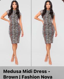 Snake print dress