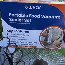 Brand New Portable Food Vacuum Sealer Set With Bags