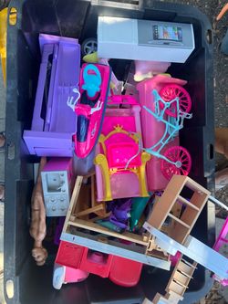 Large Lot of Barbie Accessories and Furniture