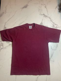 Pro Club Heavyweight Blank T-Shirt - Burgundy - Size Large