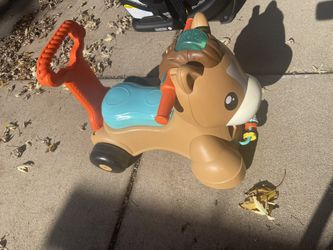 Toddler Riding Horse