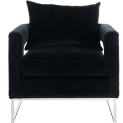 Safavieh Couture Olivya Black Velvet Club Chair  