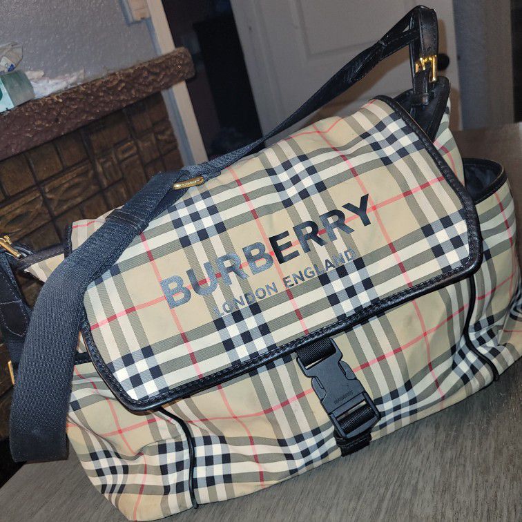 Burberry Kids Beige Diaper Bag