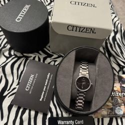 Girl Silver color Citizens watch with original box. 