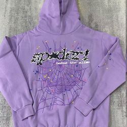 Sp5der Hoodie Purple Oatmeal 