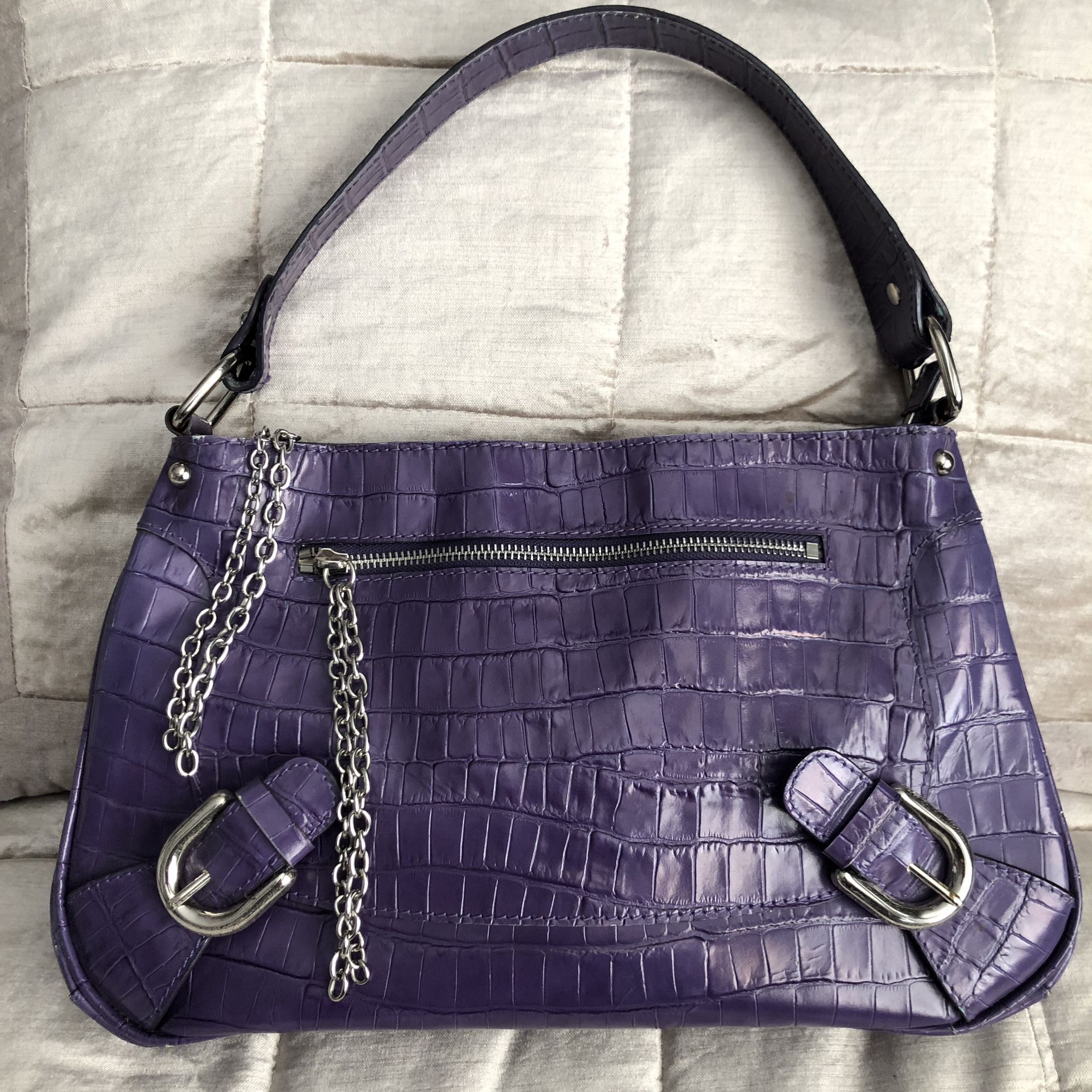 Desmo Leather Purse Purple