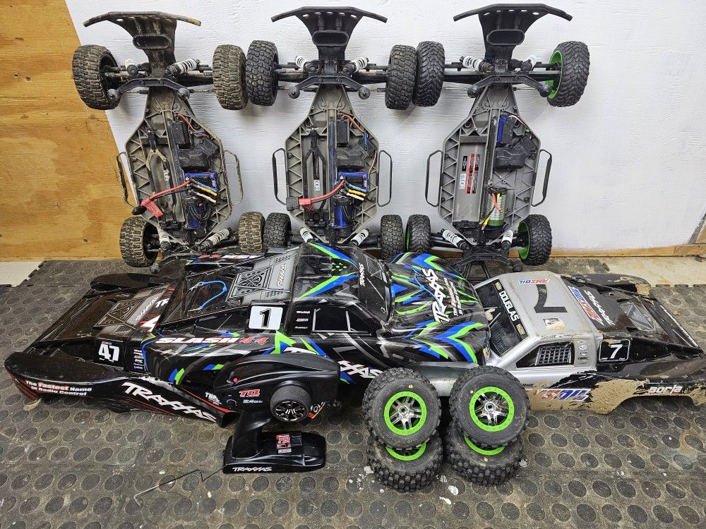 LOT of 3 TRAXXAS SLASH Brushless 4x4 VXL-3S + More