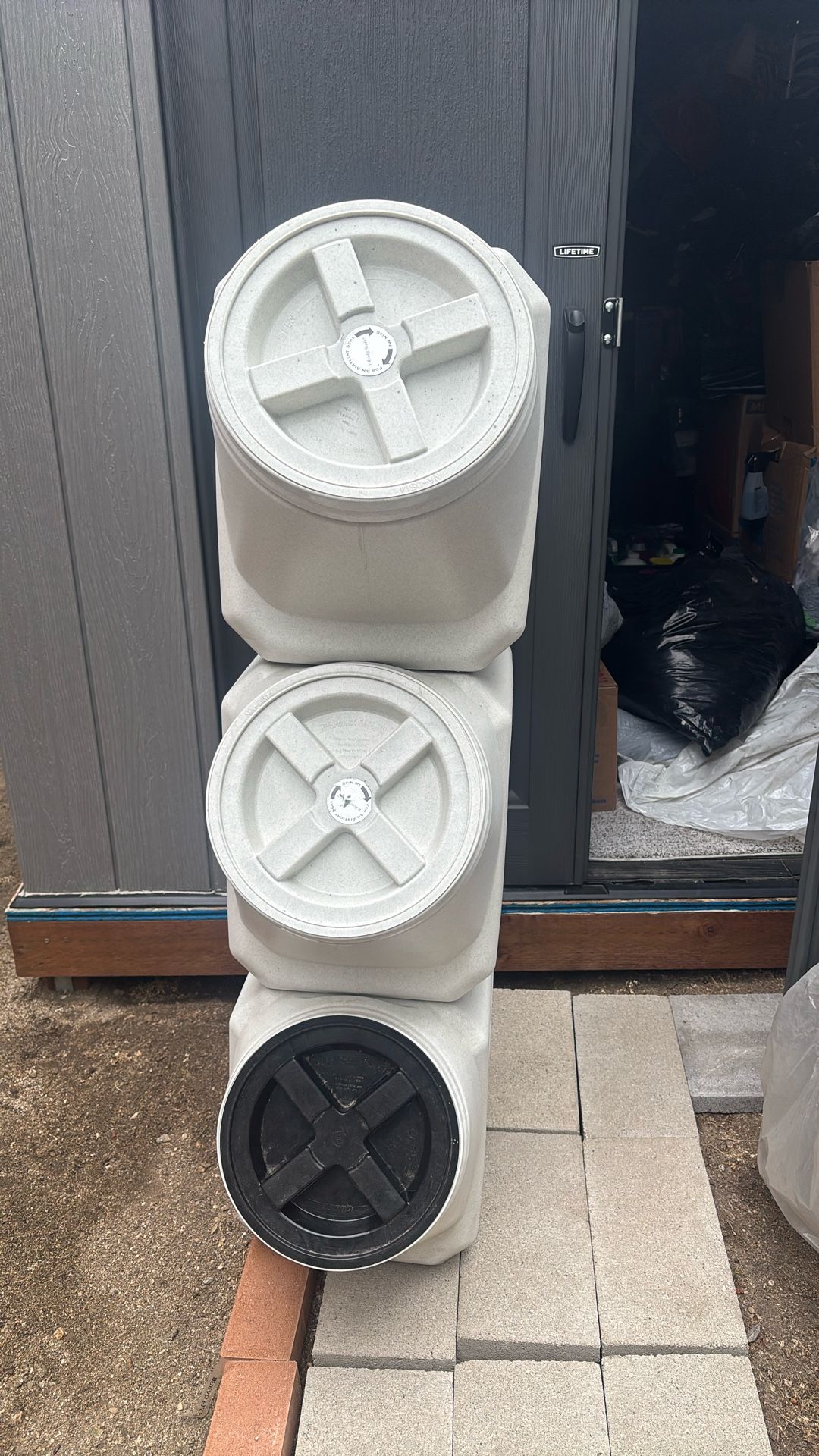 3 Large Air Tight Containers
