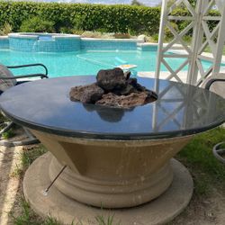 Portable Fire Pit With Marble Top
