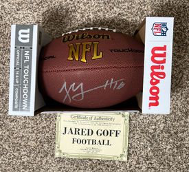 Jared Goff Autographed Football
