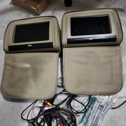 7in monitor Headrest set Universal/adjustable built-in 