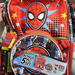 Spiderman  Backpack  Set