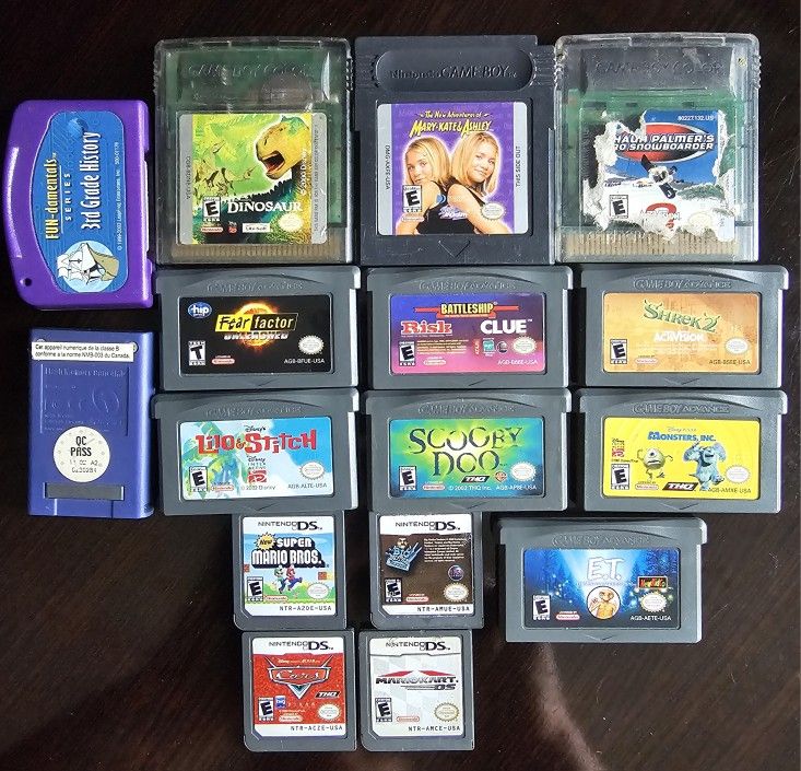 Gameboy Advance, DS and Color games