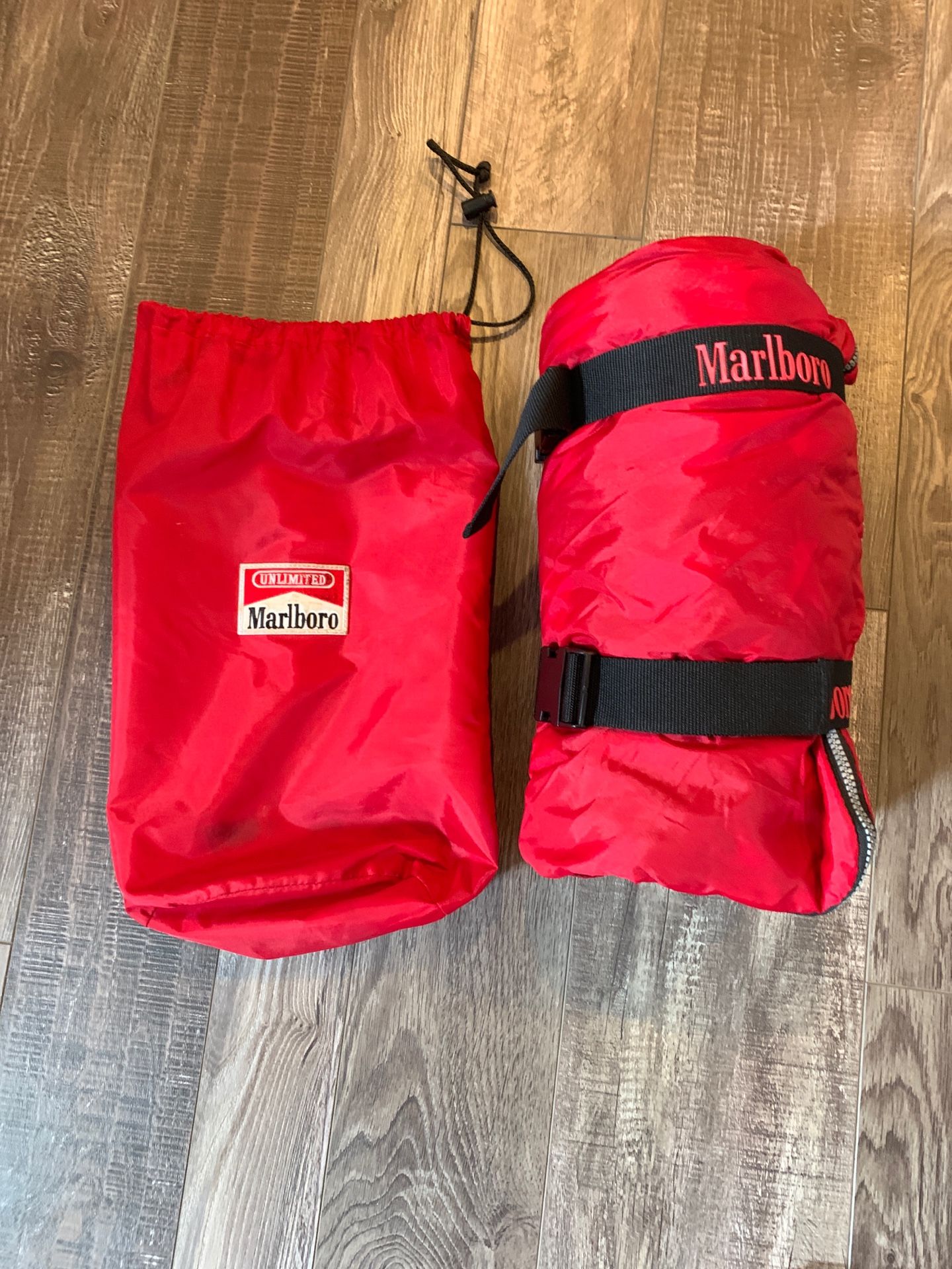 Marlboro sleeping bag!