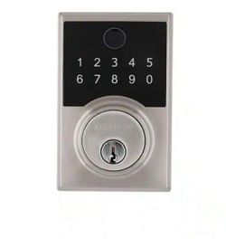 Square Satin Nickel Fingerprint Electronic Biometric Keypad Deadbolt
