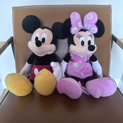 Mickey & Minnie Plush 18inch Dolls (NWT) 