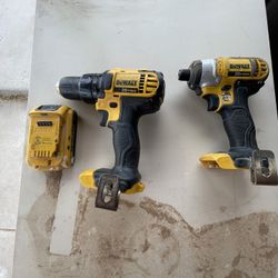 Dewalt 20v Impact/ Drill +1 12v Battery