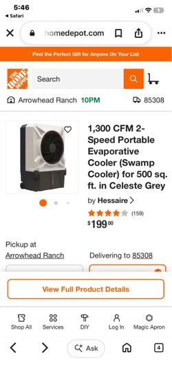 Hessaire 1,300 CFM Portable Evaporative Cooler