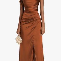 Terracotta / Burnt Orange Bridesmaid Dress 