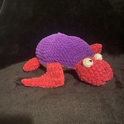 Soft Pink And Purple sea turtle, crochet stuffed Plush animal toy Handmade