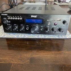 Pyle Desktop Audio Power Amp Receiver With FM , MP3/USB/SD Readers 
