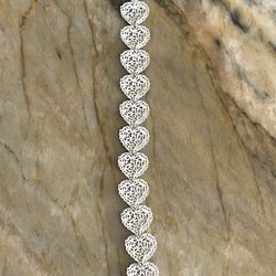 Silver Heart Bracelet  925 Silver