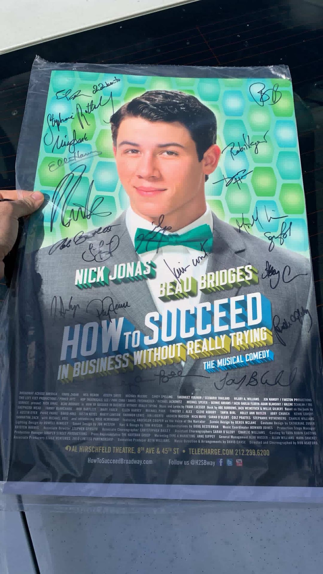 Nick Jonas Signed Broadway Poster